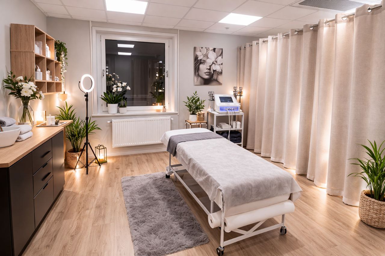 Relaxing spa environment