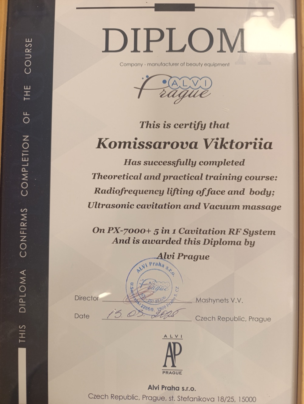 Massasje – dokumentasjon og sertifikat (V3)